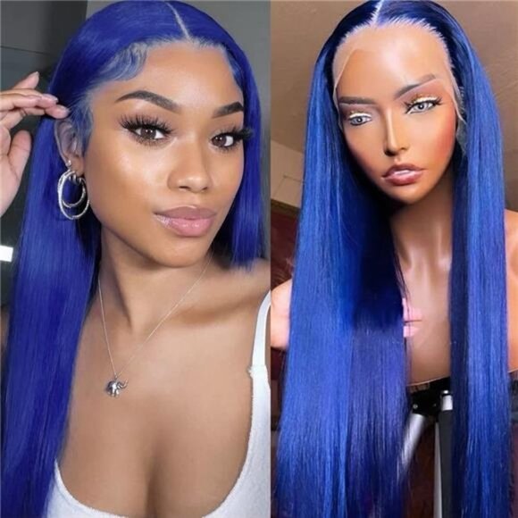 Streaks Heat Resistant Fiber Hair Synthetic Lace Front Wigs - #B-Blonde main image 6